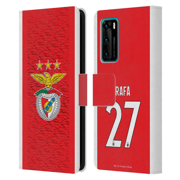 S.L. Benfica 2021/22 Players Home Kit Rafa Silva Leather Book Wallet Case Cover For Huawei P40 5G