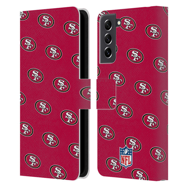 NFL San Francisco 49ers Artwork Patterns Leather Book Wallet Case Cover For Samsung Galaxy S21 FE 5G