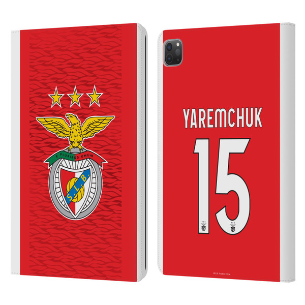 S.L. Benfica 2021/22 Players Home Kit Roman Yaremchuk Leather Book Wallet Case Cover For Apple iPad Pro 11 2020 / 2021 / 2022