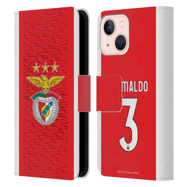 S.L. Benfica 2021/22 Players Home Kit Álex Grimaldo Leather Book Wallet Case Cover For Apple iPhone 13 Mini