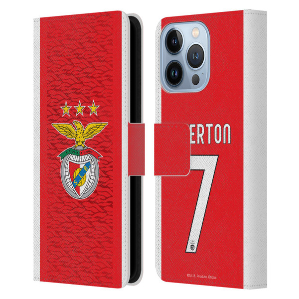 S.L. Benfica 2021/22 Players Home Kit Everton Soares Leather Book Wallet Case Cover For Apple iPhone 13 Pro