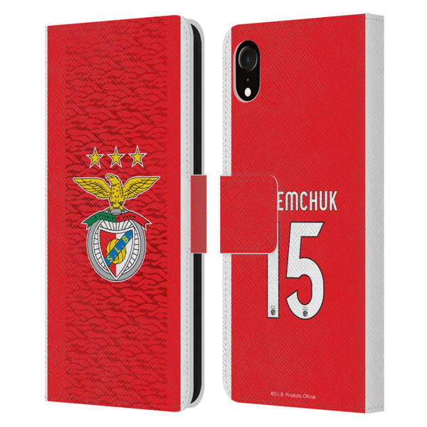 S.L. Benfica 2021/22 Players Home Kit Roman Yaremchuk Leather Book Wallet Case Cover For Apple iPhone XR