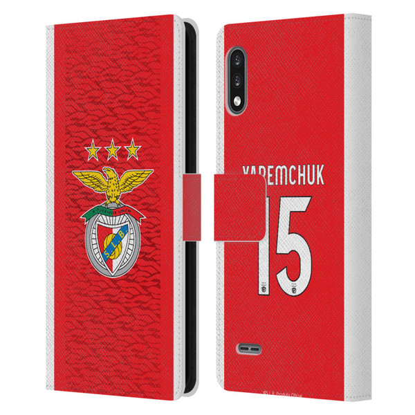 S.L. Benfica 2021/22 Players Home Kit Roman Yaremchuk Leather Book Wallet Case Cover For LG K22