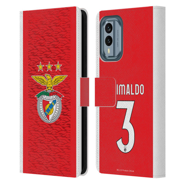 S.L. Benfica 2021/22 Players Home Kit Álex Grimaldo Leather Book Wallet Case Cover For Nokia X30