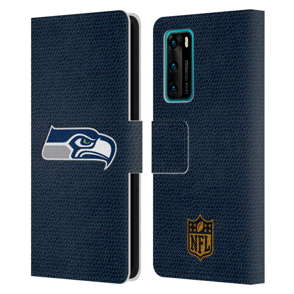 NFL Seattle Seahawks Logo Football Leather Book Wallet Case Cover For Huawei P40 5G