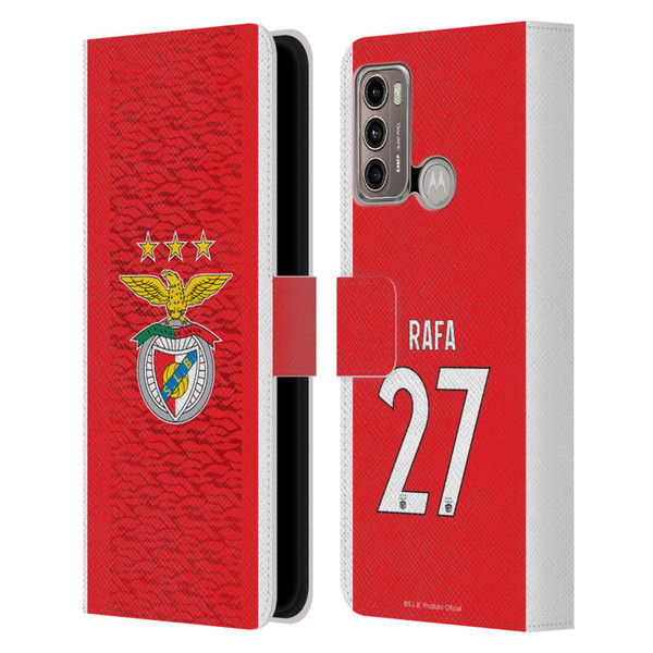 S.L. Benfica 2021/22 Players Home Kit Rafa Silva Leather Book Wallet Case Cover For Motorola Moto G60 / Moto G40 Fusion