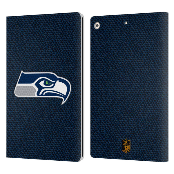 NFL Seattle Seahawks Logo Football Leather Book Wallet Case Cover For Apple iPad 10.2 2019/2020/2021