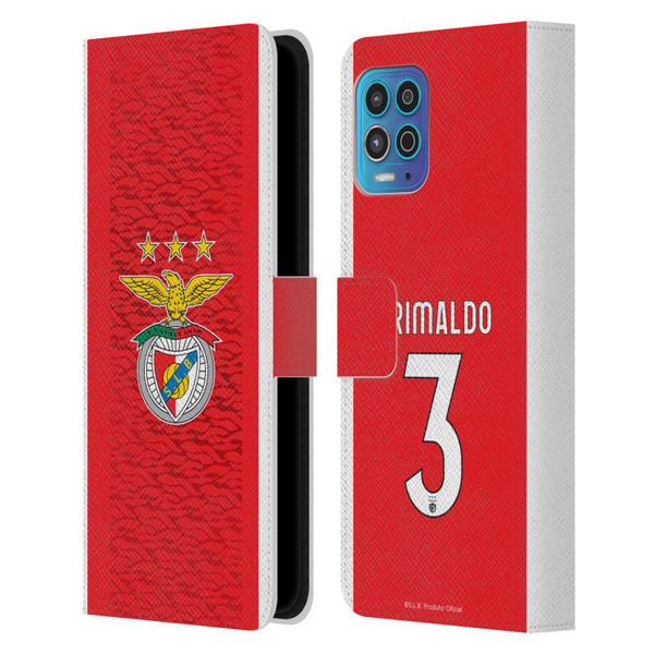 S.L. Benfica 2021/22 Players Home Kit Álex Grimaldo Leather Book Wallet Case Cover For Motorola Moto G100