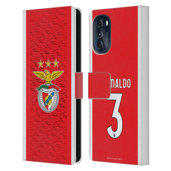 S.L. Benfica 2021/22 Players Home Kit Álex Grimaldo Leather Book Wallet Case Cover For Motorola Moto G (2022)
