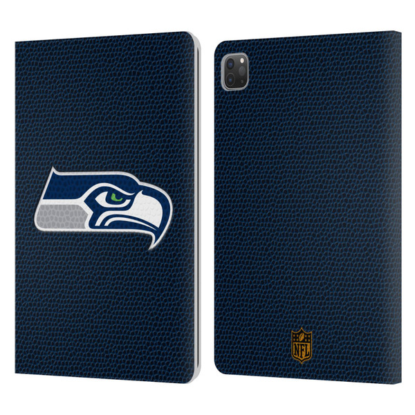 NFL Seattle Seahawks Logo Football Leather Book Wallet Case Cover For Apple iPad Pro 11 2020 / 2021 / 2022