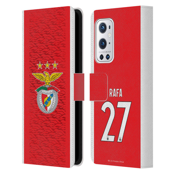 S.L. Benfica 2021/22 Players Home Kit Rafa Silva Leather Book Wallet Case Cover For OnePlus 9 Pro