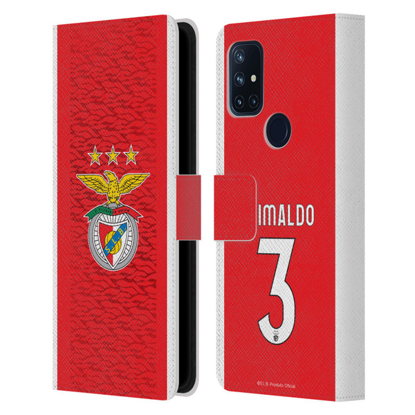 S.L. Benfica 2021/22 Players Home Kit Álex Grimaldo Leather Book Wallet Case Cover For OnePlus Nord N10 5G