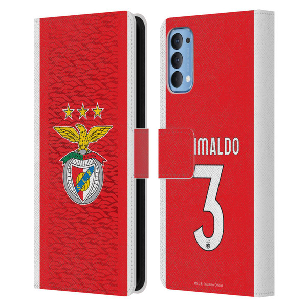S.L. Benfica 2021/22 Players Home Kit Álex Grimaldo Leather Book Wallet Case Cover For OPPO Reno 4 5G