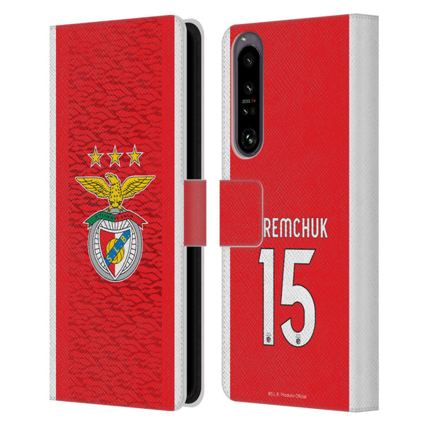 S.L. Benfica 2021/22 Players Home Kit Roman Yaremchuk Leather Book Wallet Case Cover For Sony Xperia 1 IV