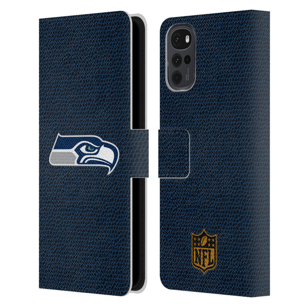 NFL Seattle Seahawks Logo Football Leather Book Wallet Case Cover For Motorola Moto G22