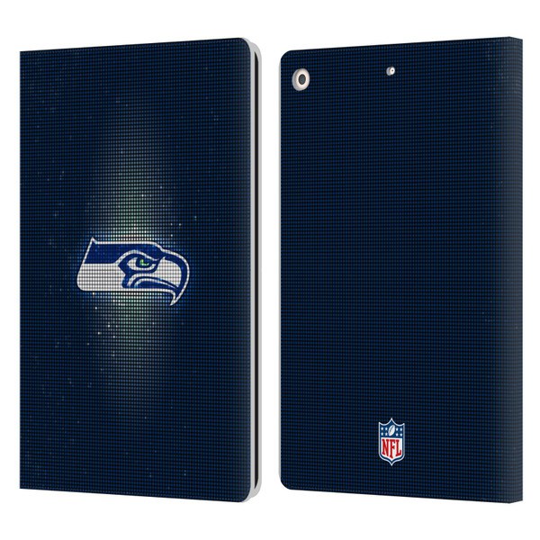 NFL Seattle Seahawks Artwork LED Leather Book Wallet Case Cover For Apple iPad 10.2 2019/2020/2021