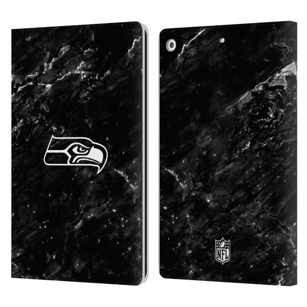 NFL Seattle Seahawks Artwork Marble Leather Book Wallet Case Cover For Apple iPad 10.2 2019/2020/2021