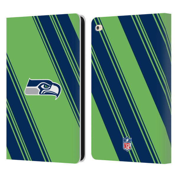 NFL Seattle Seahawks Artwork Stripes Leather Book Wallet Case Cover For Apple iPad Air 2 (2014)