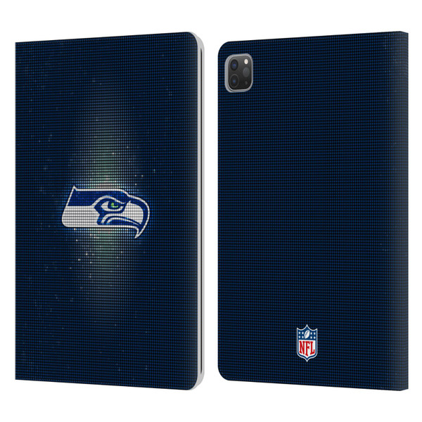 NFL Seattle Seahawks Artwork LED Leather Book Wallet Case Cover For Apple iPad Pro 11 2020 / 2021 / 2022