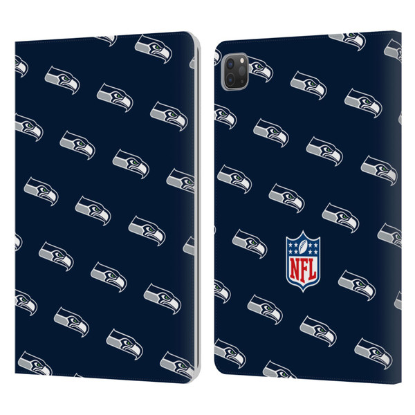 NFL Seattle Seahawks Artwork Patterns Leather Book Wallet Case Cover For Apple iPad Pro 11 2020 / 2021 / 2022