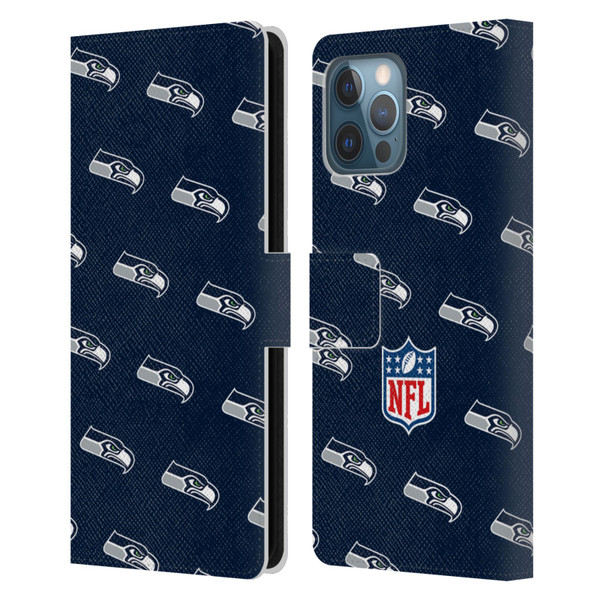 NFL Seattle Seahawks Artwork Patterns Leather Book Wallet Case Cover For Apple iPhone 12 Pro Max