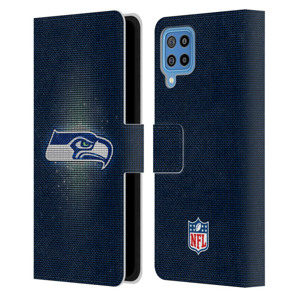 NFL Seattle Seahawks Artwork LED Leather Book Wallet Case Cover For Samsung Galaxy F22 (2021)