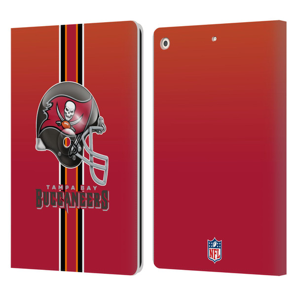 NFL Tampa Bay Buccaneers Logo Helmet Leather Book Wallet Case Cover For Apple iPad 10.2 2019/2020/2021