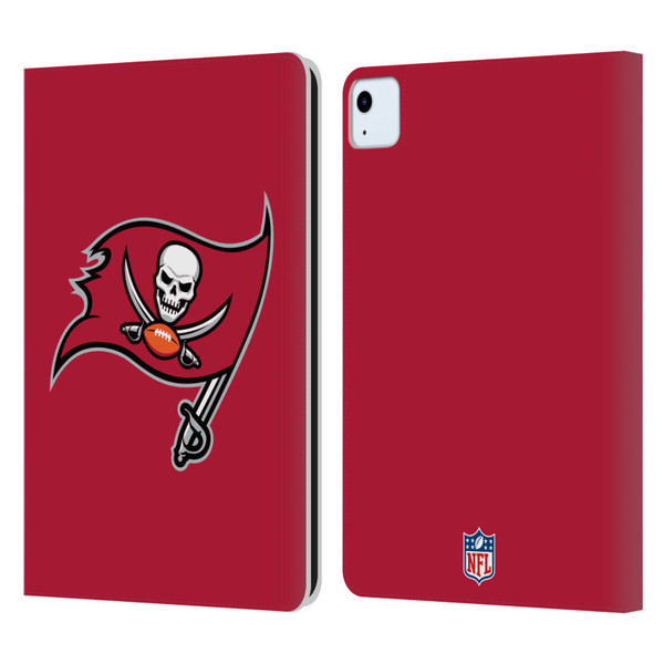 NFL Tampa Bay Buccaneers Logo Plain Leather Book Wallet Case Cover For Apple iPad Air 11 2020/2022/2024/2025