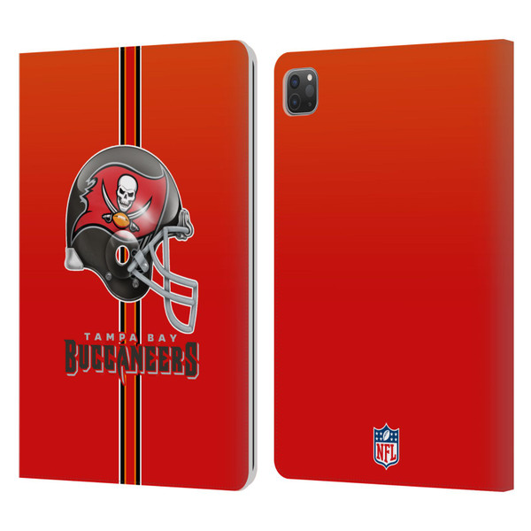 NFL Tampa Bay Buccaneers Logo Helmet Leather Book Wallet Case Cover For Apple iPad Pro 11 2020 / 2021 / 2022