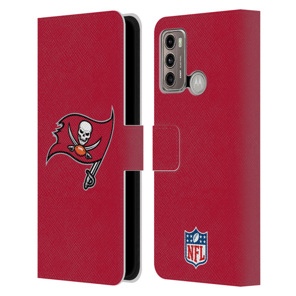 NFL Tampa Bay Buccaneers Logo Plain Leather Book Wallet Case Cover For Motorola Moto G60 / Moto G40 Fusion