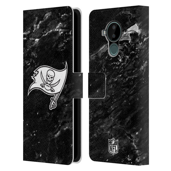 NFL Tampa Bay Buccaneers Artwork Marble Leather Book Wallet Case Cover For Nokia C30