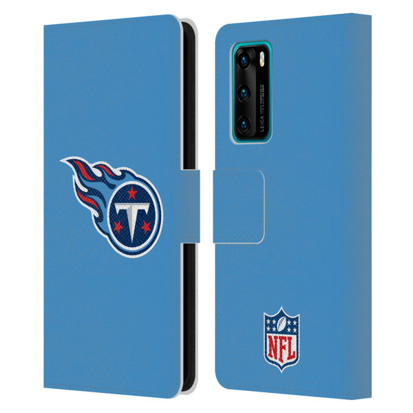 NFL Tennessee Titans Logo Plain Leather Book Wallet Case Cover For Huawei P40 5G