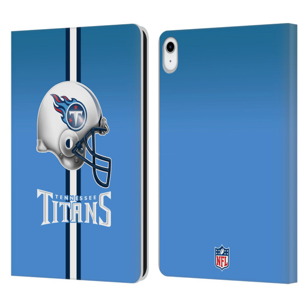 NFL Tennessee Titans Logo Helmet Leather Book Wallet Case Cover For Apple iPad 10.9 (2022)