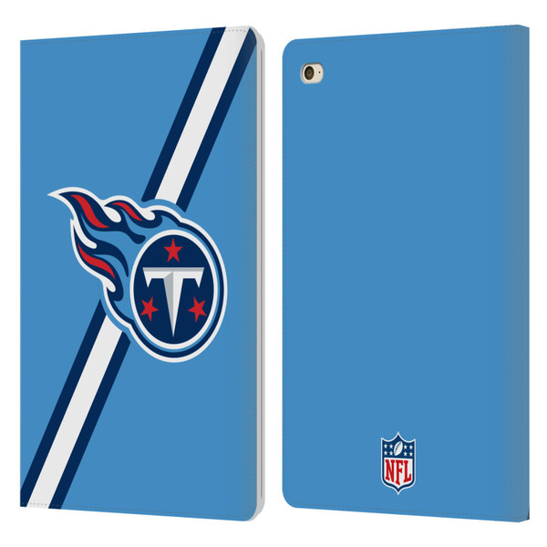 NFL Tennessee Titans Logo Stripes Leather Book Wallet Case Cover For Apple iPad mini 4