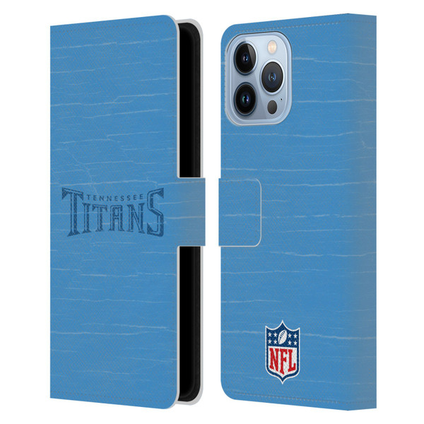 NFL Tennessee Titans Logo Distressed Look Leather Book Wallet Case Cover For Apple iPhone 13 Pro Max