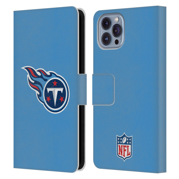 NFL Tennessee Titans Logo Plain Leather Book Wallet Case Cover For Apple iPhone 14