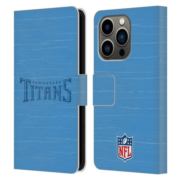 NFL Tennessee Titans Logo Distressed Look Leather Book Wallet Case Cover For Apple iPhone 14 Pro