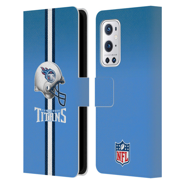 NFL Tennessee Titans Logo Helmet Leather Book Wallet Case Cover For OnePlus 9 Pro