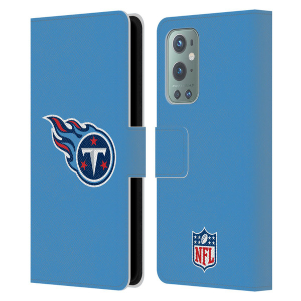 NFL Tennessee Titans Logo Plain Leather Book Wallet Case Cover For OnePlus 9