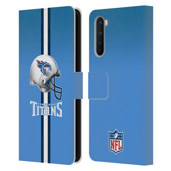 NFL Tennessee Titans Logo Helmet Leather Book Wallet Case Cover For OnePlus Nord 5G