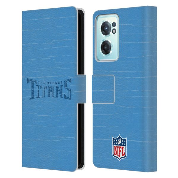 NFL Tennessee Titans Logo Distressed Look Leather Book Wallet Case Cover For OnePlus Nord CE 2 5G