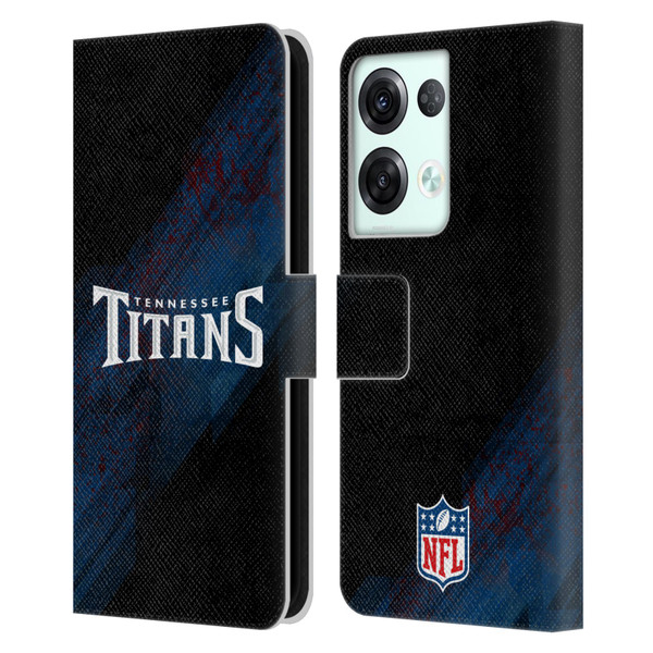 NFL Tennessee Titans Logo Blur Leather Book Wallet Case Cover For OPPO Reno8 Pro