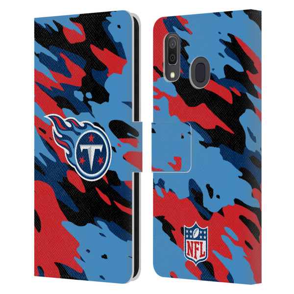 NFL Tennessee Titans Logo Camou Leather Book Wallet Case Cover For Samsung Galaxy A33 5G (2022)