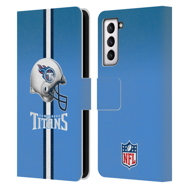 NFL Tennessee Titans Logo Helmet Leather Book Wallet Case Cover For Samsung Galaxy S21 5G