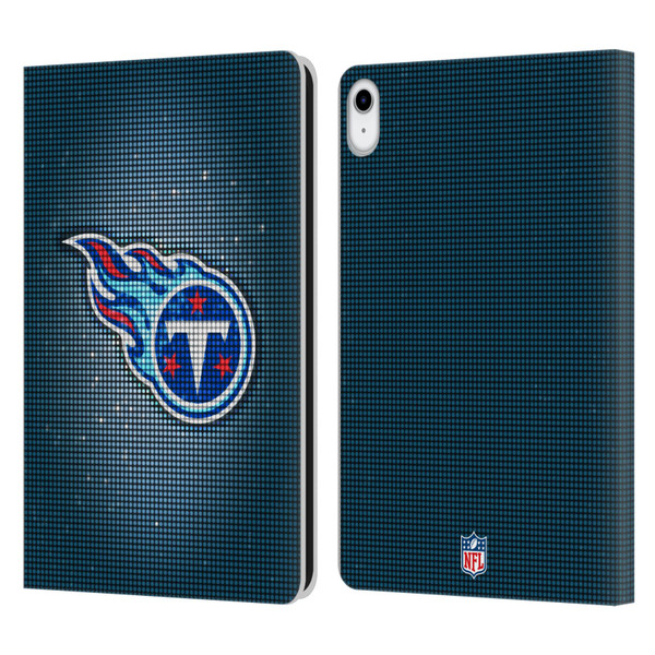NFL Tennessee Titans Artwork LED Leather Book Wallet Case Cover For Apple iPad 10.9 (2022)