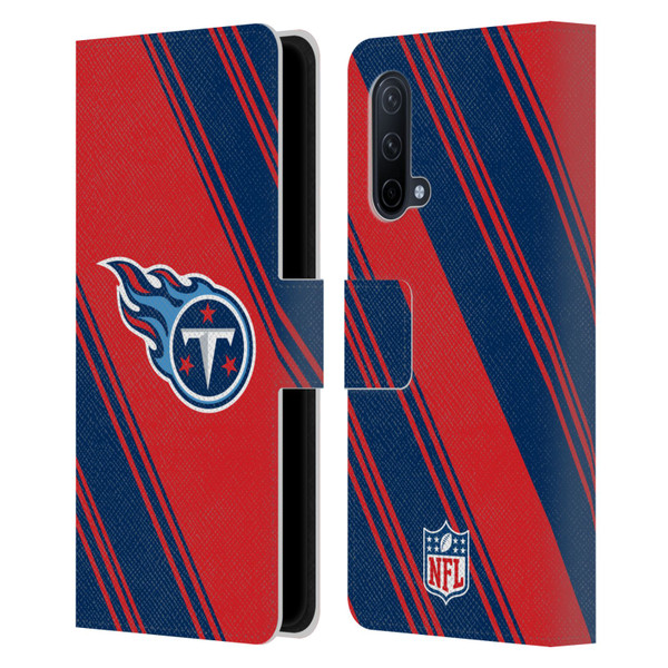 NFL Tennessee Titans Artwork Stripes Leather Book Wallet Case Cover For OnePlus Nord CE 5G