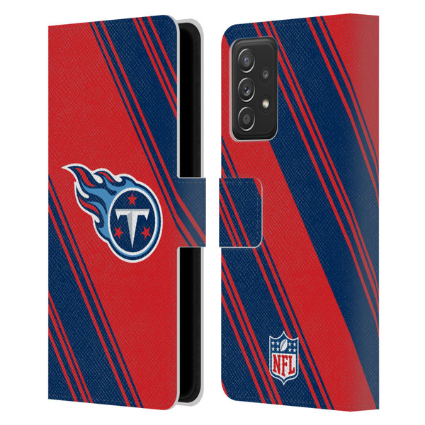 NFL Tennessee Titans Artwork Stripes Leather Book Wallet Case Cover For Samsung Galaxy A52 / A52s / 5G (2021)