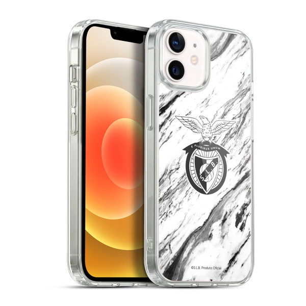 S.L. Benfica 2021/22 Crest Marble Soft Gel Case for Apple iPhone 12 / iPhone 12 Pro & MagSafe