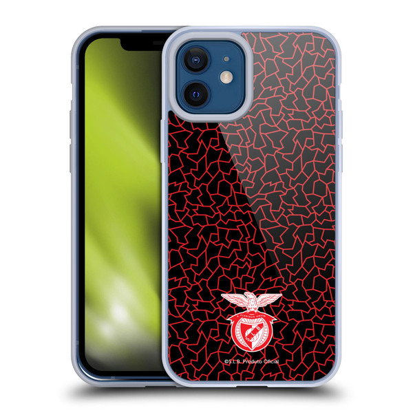 S.L. Benfica 2021/22 Crest Mosaic Pattern Soft Gel Case for Apple iPhone 12 / iPhone 12 Pro