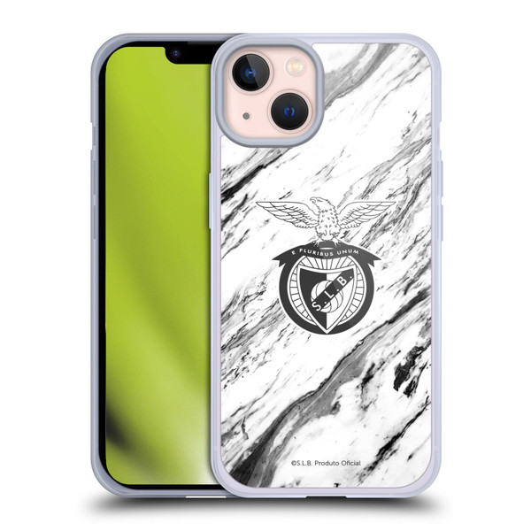 S.L. Benfica 2021/22 Crest Marble Soft Gel Case for Apple iPhone 13